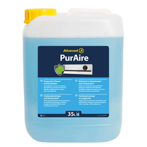 Advanced PurAire verdamper reiniger en verfrisser jerrycan van 5 liter concentraat goed voor werkzaam 35 liter