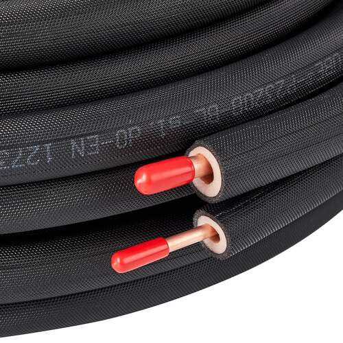 AircoTube koelbuis geïsoleerd Ø1/4" x 3/8" (rol van 30 meter) P2330-B, zwart
